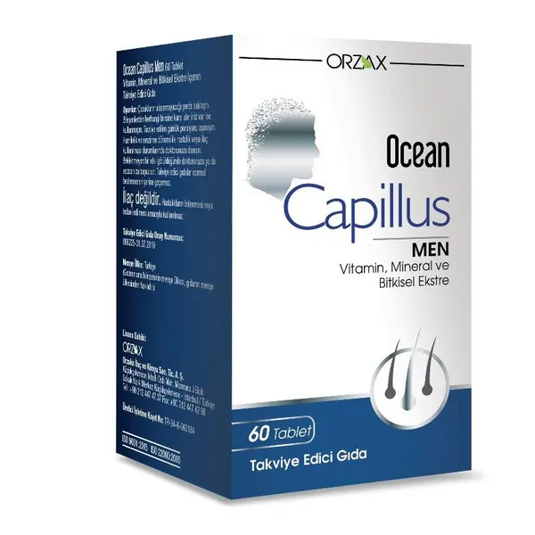 Orzax Ocean Capillus Männer Multivitamin für Haare und Gesundheit 60 Tabletten