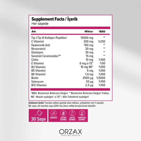 Day2Day The Collagen Beauty Intense 30 Sachet x 12 gr (Strawberry Flavored) 4