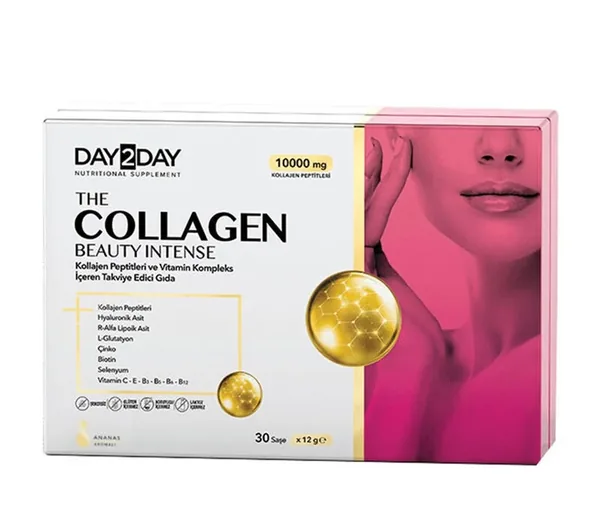 Day2day The Collagen Beauty Intense Pineapple Flavored Collagen Supplement 30 Sachets