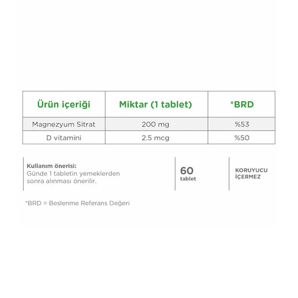 Dynavit Magnesiumcitrat 200mg &amp; Vitamin D - 60 Tabletten 2