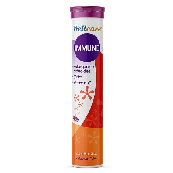 Wellcare Immune Food Supplement Effervescent 15 Tablet