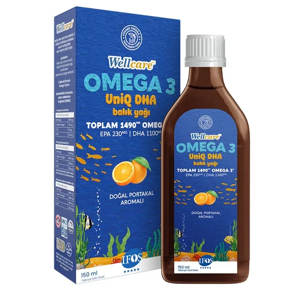Wellcare Omega 3 Orange Flavored Fish Oil 150 ml 2