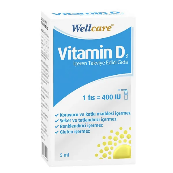 Wellcare Vitamin D3 Containing Food Supplement 5 ml
