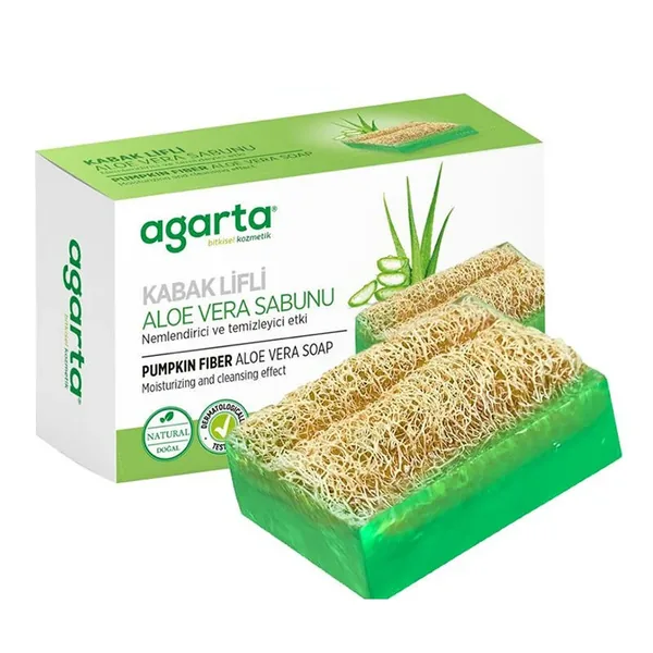 Agarta صابون أغارتا بألياف اليقطين والصبار 125 غرام 2