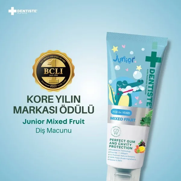 Dentiste Junior Mixed Fruit Flavored Toothpaste +6 Age 60 gr 3
