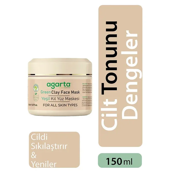 Agarta Natural Green Clay Face Mask 150 ml 3