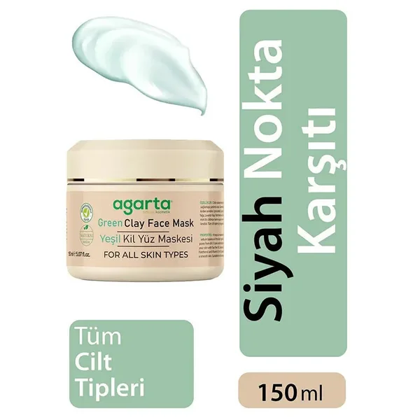 Agarta Natural Green Clay Face Mask 150 ml 4