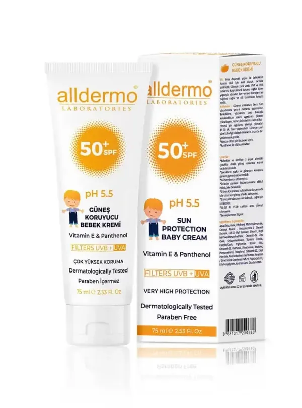 Protégez la peau de bébé : Crème Solaire Alldermo pH 5.5 SPF 3