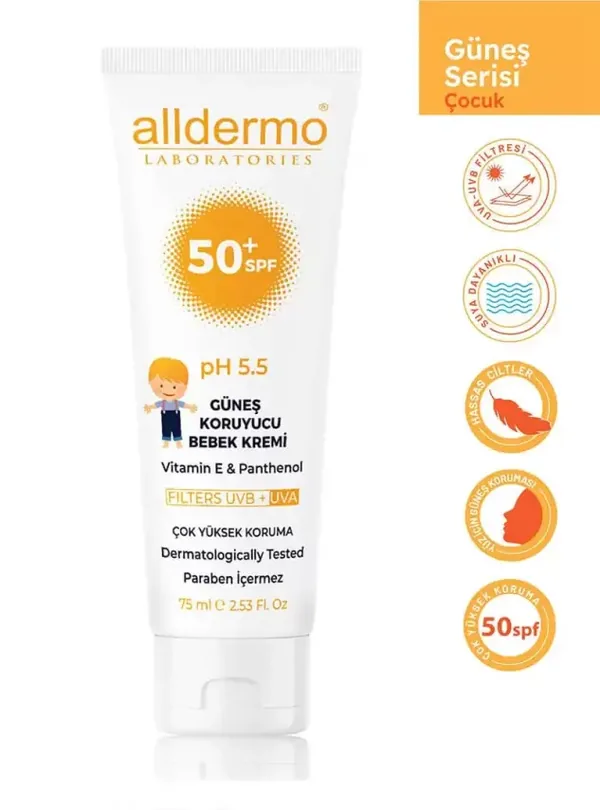 Protégez la peau de bébé : Crème Solaire Alldermo pH 5.5 SPF 2