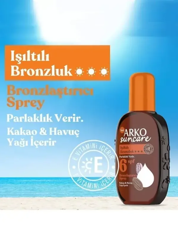 Arko Sun Care Spf 6 Tanning Spray 220 ml 4