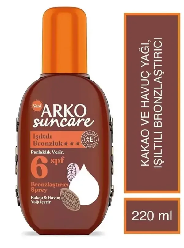 Arko Sun Care Spf 6 Tanning Spray 220 ml 2