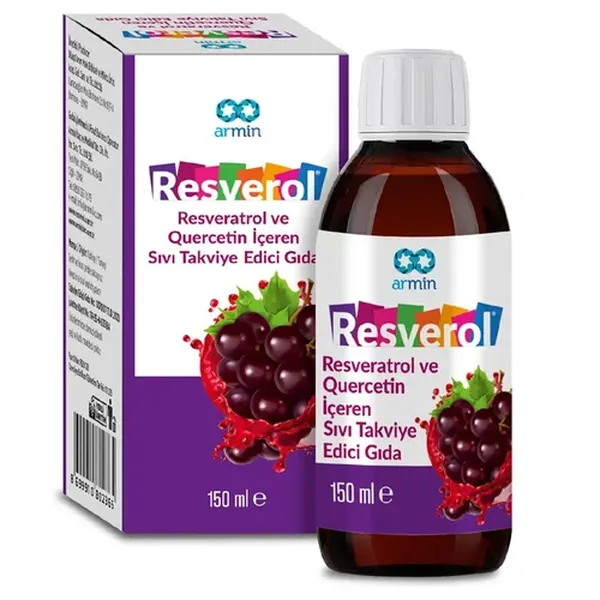 Armin Resverol Liquid Food Supplement with Resveratrol and Quercetin 150 ml