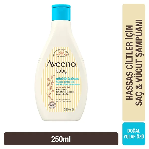 Aveeno Baby Hair and Body Shampoo 250 ml 2