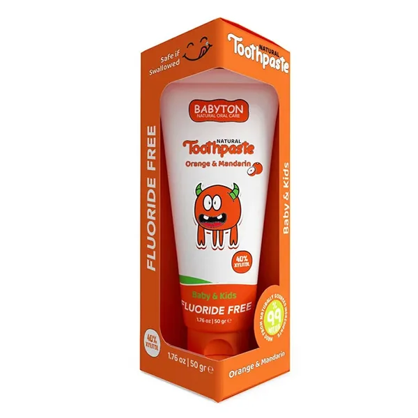 Babyton Organic Toothpaste Orange and Mandarin Flavored 50 gr