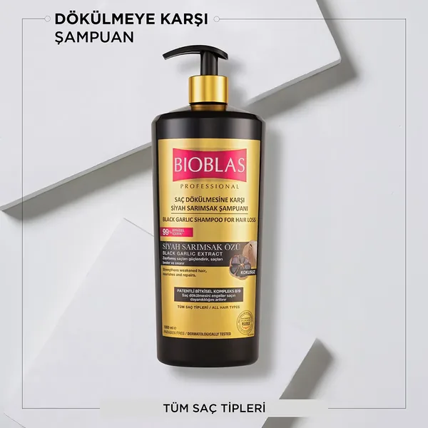 Bioblas Anti-Hair Loss Black Garlic Shampoo 1000 ml