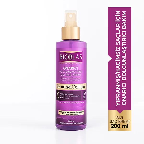 Bioblas Collagen & Keratin Liquid Hair Conditioner 200 ml 4