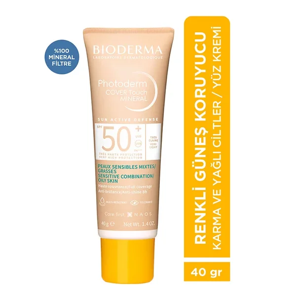 Биодерма Фотодерм Ковер Тач Минерал SPF50+ 40 г - Очень светлый 2