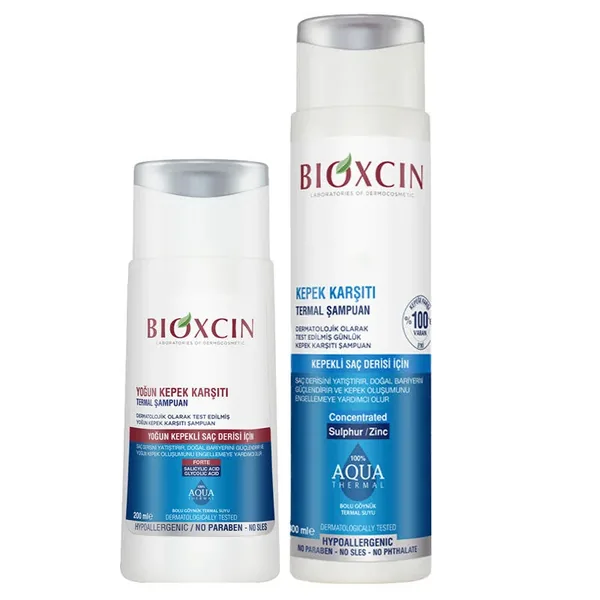Bioxcin Aqua Thermal Effective Anti-Dandruff Shampoo Set 200 ml + 300 ml 3