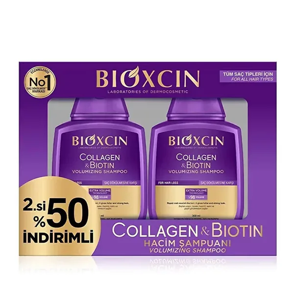 Bioxcin Collagen Biotin Anti-Hair Loss Shampoo 300 ml 2x300 ml