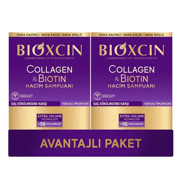 Bioxcin Collagen Biotin Anti-Hair Loss Shampoo 300 ml 2x300 ml 2