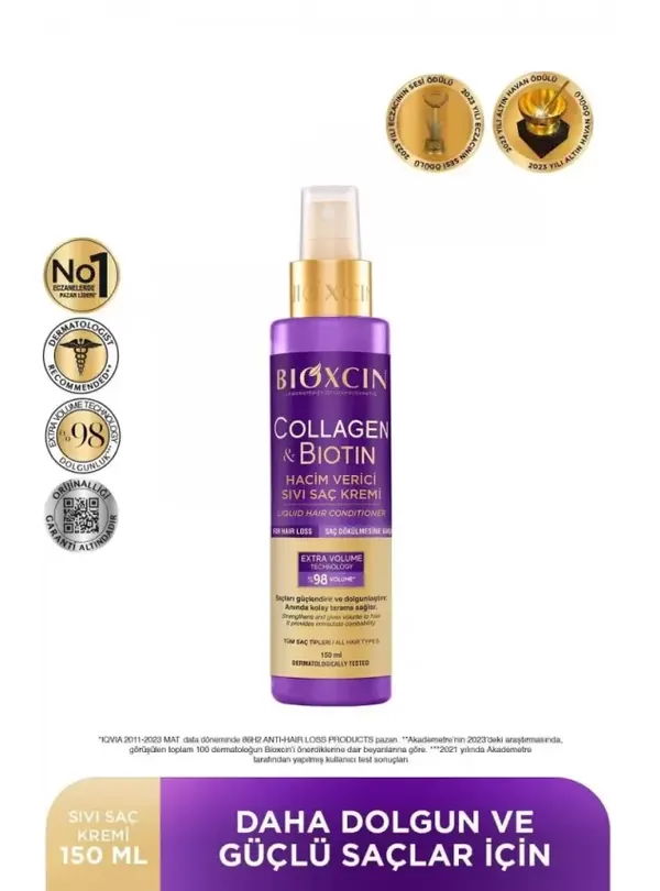 Bioxcin Collagen Biotin Volumizing Liquid Hair Conditioner 150 ml 2