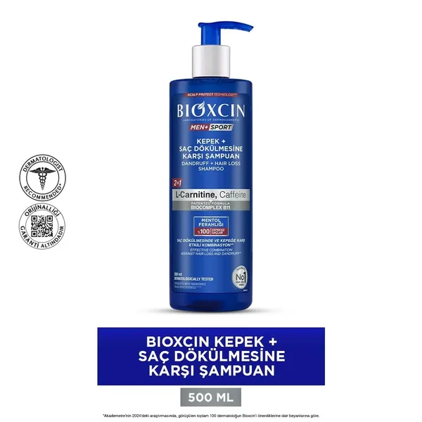 Bioxcin Men Sport Anti-Dandruff and Hair Loss Shampoo 500 ml