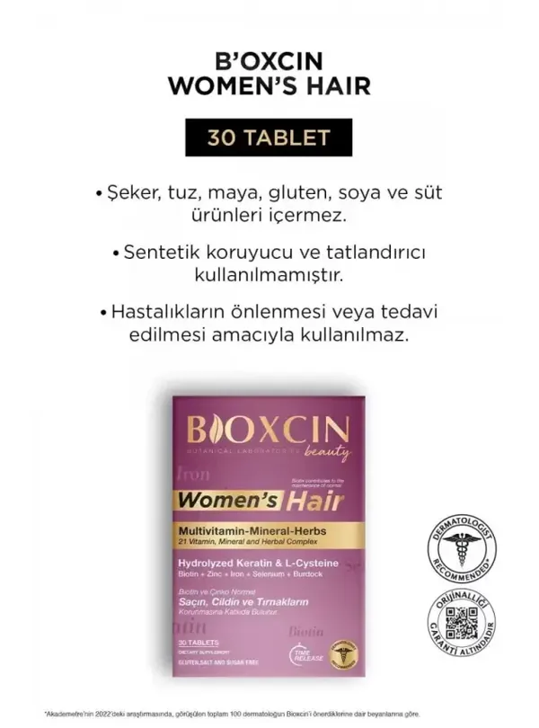 Bioxcin Womens Hair Multivitamin 30 Tablet 3
