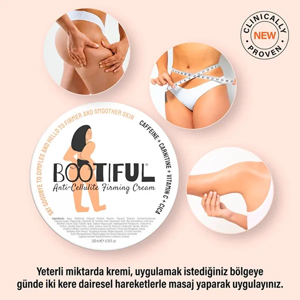 Bootiful Anti-Cellulite Straffende Creme - 200ml 4