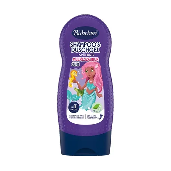 Bübchen Children's Shampoo, Hair Conditioner and Shower Gel 3 in 1 Sea Magic 230 ml