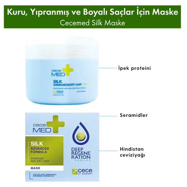 CeceMED Hair Mask for Dry, Damaged and Colored Hair 200 ml 4