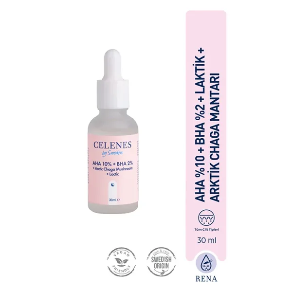 Celenes By Sweden AHA + BHA + Lactin + Arctic Chaga Mushroom 30 ml 4