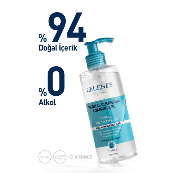 Celenes By Sweden Thermal Face Wash Gel 250 ml - Dry and Sensitive Skin 4
