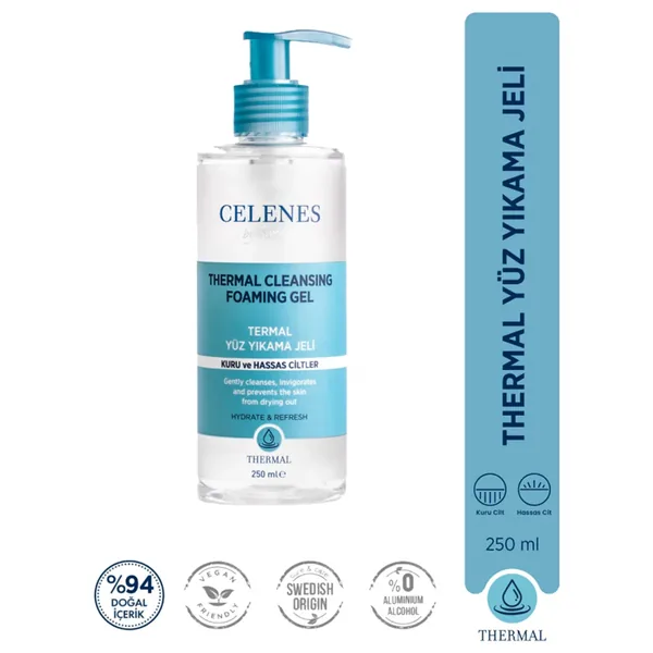 Celenes By Sweden Thermal Face Wash Gel 250 ml - Dry and Sensitive Skin 5
