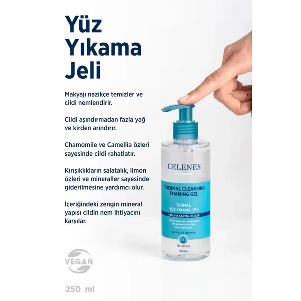 Celenes By Sweden Thermal Face Wash Gel 250 ml -Oily and Combination Skin 3