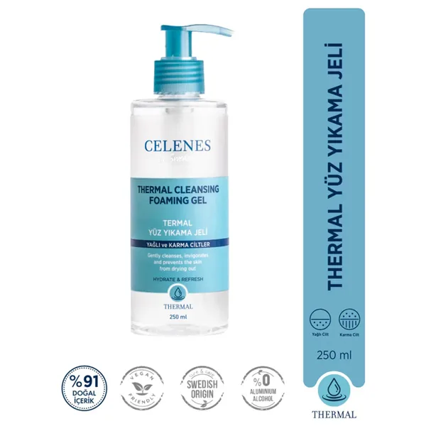 Celenes By Sweden Thermal Face Wash Gel 250 ml -Oily and Combination Skin 6