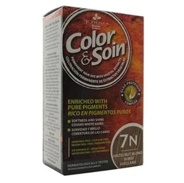 Color and Soin Hair Color 7N Hazelnut Yellow