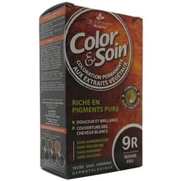 Color and Soin Hair Dye 9R Fire Red