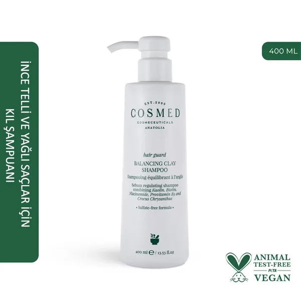 Cosmed Hair Guard Purifying Balancing Clay Shampoo 400 ml 2