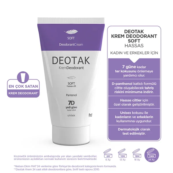 Deotak Deodorant Cream Sensitive Skin 35 ml 3