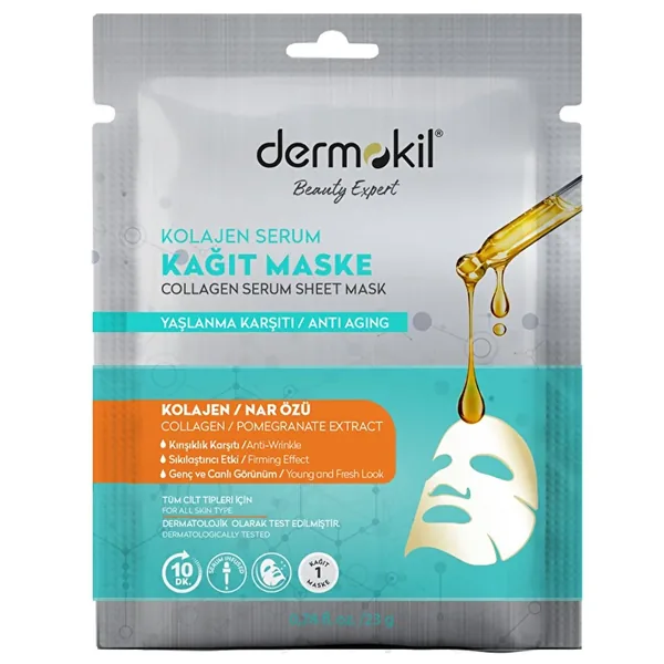 Dermokil Kollagen Serum Tuchmaske mit Ton - 23g 2