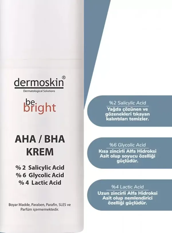 Dermoskin Be Bright AHA/BHA Creme 33ml 3