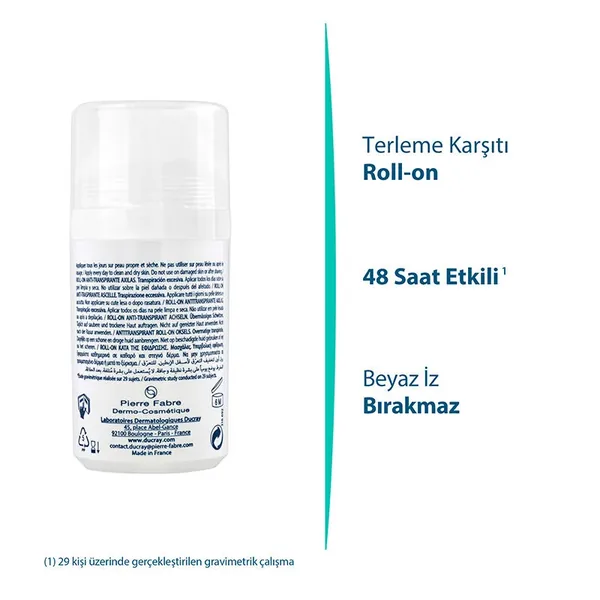 Ducray Hidrosis Anti-perspirant Roll On 40 ml 2