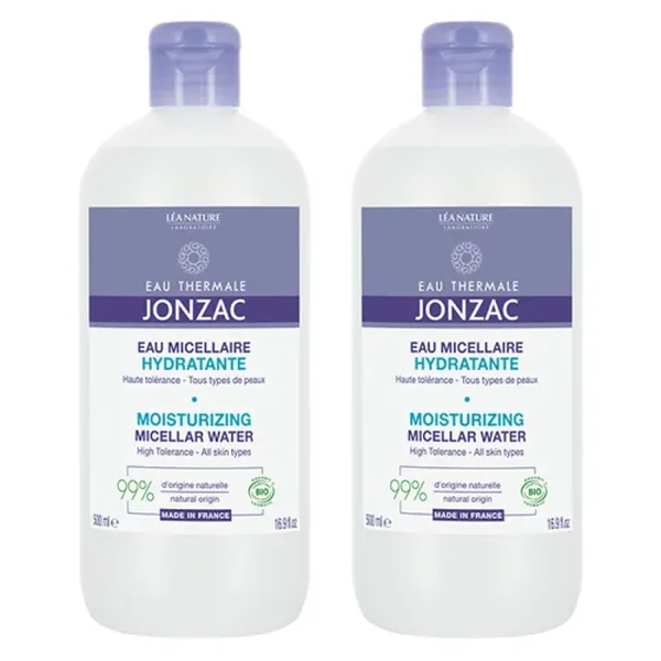 Eau Thermale Jonzac Rehdrate Moisturizing and Cleansing Organic Micellar Water 2x500ml