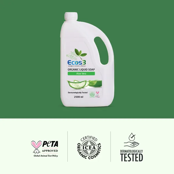 استمتع بأيدي نظيفة وناعمة مع صابون Ecos3 العضوي بالصبار 3