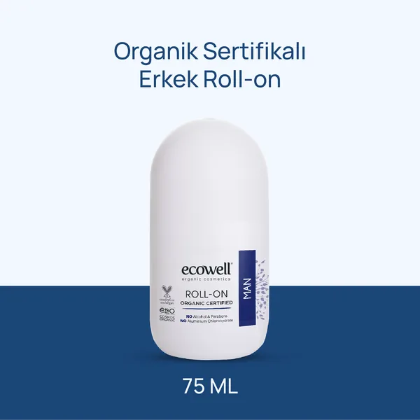 Ecowell Organic Roll On Deodorant (Men's) 75 ml 2
