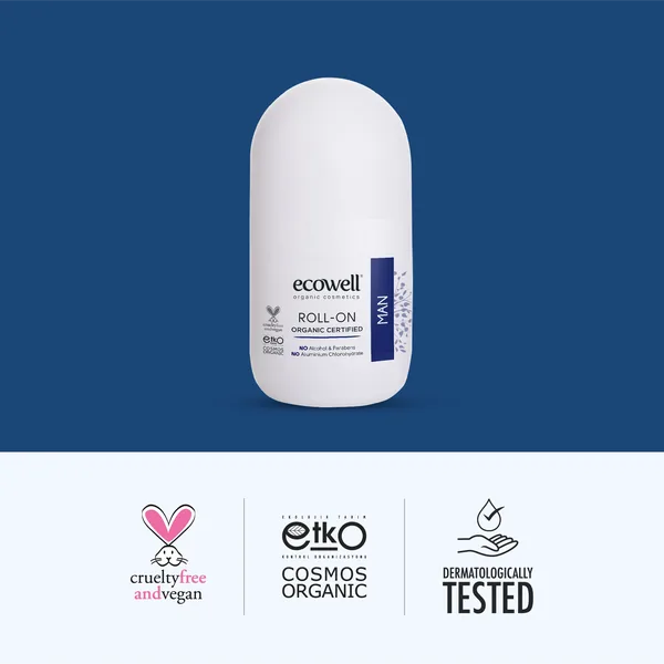 Ecowell Organic Roll On Deodorant (Men's) 75 ml 3