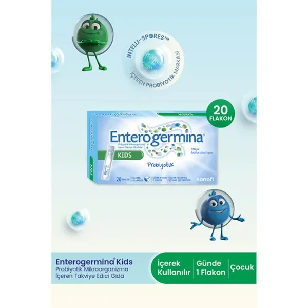 Enterogermina for Children Food Supplement 100ml ( 5ml x 20 vials ) 2