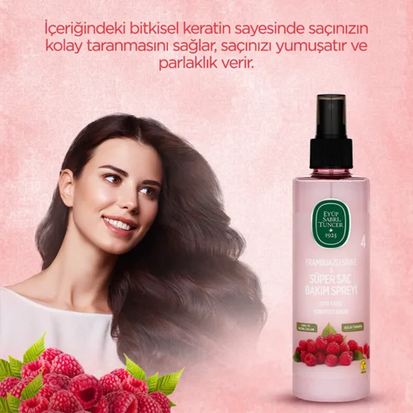 Eyüp Sabri Tuncer Raspberry Vinegar Super Hair Care Spray 210 ml 2