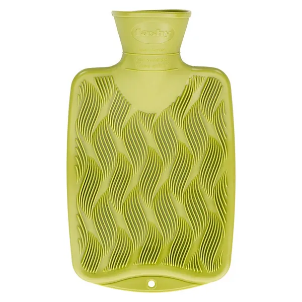 Fashy Children's Wave Pattern Hot Water Bottle - Kiwi Green 0.8 L 2