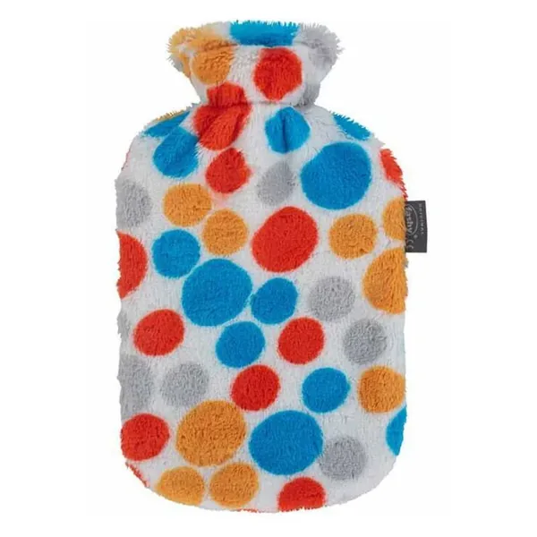 Fashy Termofor Fleece Covered KÇK Polka Dot Hot Water Bottle 2L 2